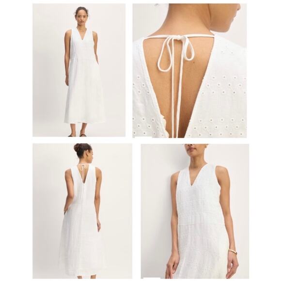 EVERLANE White 100% Linen Dress Size Small - Picture 6 of 12